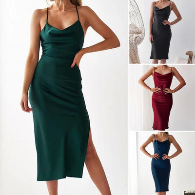 Robe Elvira | Robe élégante en satin pour femme