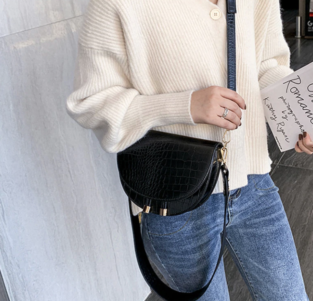 Sac bandoulière Chelsey pour femme | Un sac femme cool avec imprimé crocodile