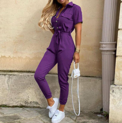 Button Down Jumpsuit voor Dames – Stijlvolle en Comfortabele Outfit voor Elke Gelegenheid
