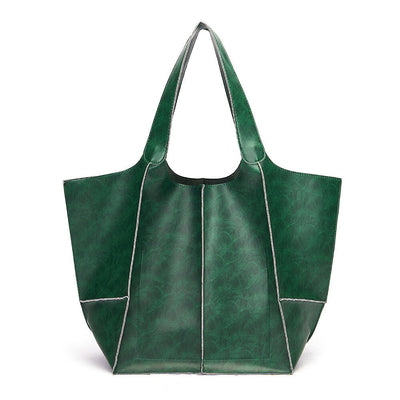 LIVIA Women's Bag - Soft Leather Retro Shoulder Bag with Large Capacity