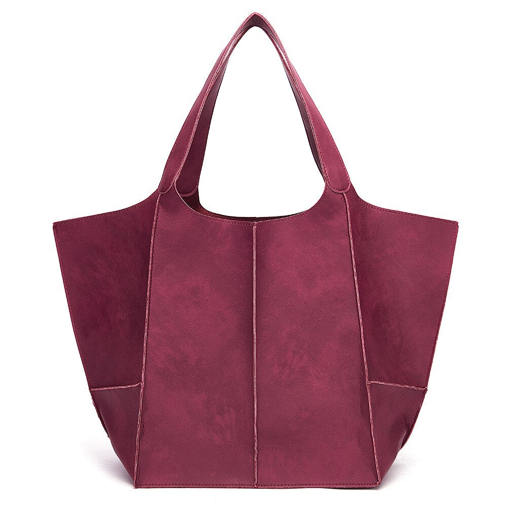 LIVIA Women's Bag - Soft Leather Retro Shoulder Bag with Large Capacity