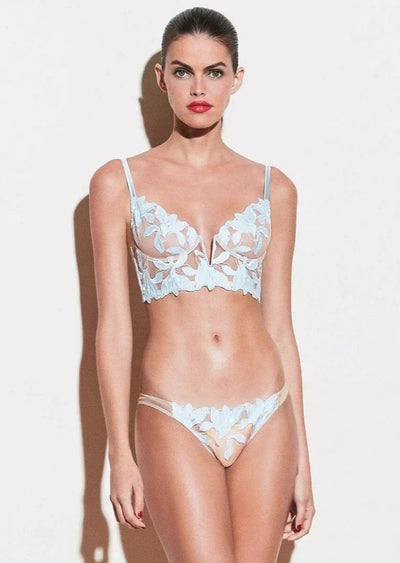 Sexy Franse Kant Lingerie Set – Push-Up BH met Diep V-decolleté voor Dames