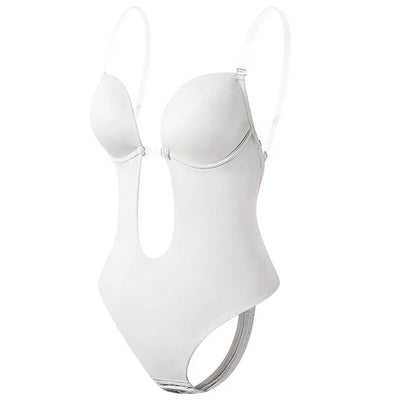 Soutien-gorge gainant invisible dos nu pour femme avec décolleté en V profond et dos ouvert