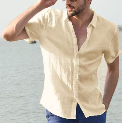 Chemise d'été à manches courtes pour homme – Chemise décontractée à nœuds pour des journées d'été élégantes