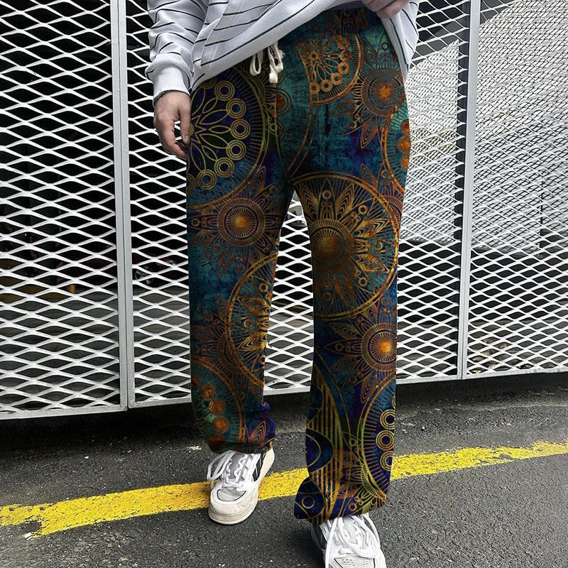 Men's Summer Print Loose Trousers - Comfortable Summer Chino