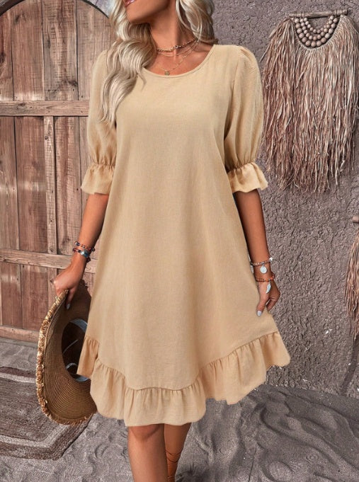 Ruffle Jurk | Losvallend & Comfortabel | Stijlvolle Casual Look
