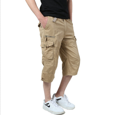 Men's Summer Cropped Pants - Loose Shorts for Comfort and Style