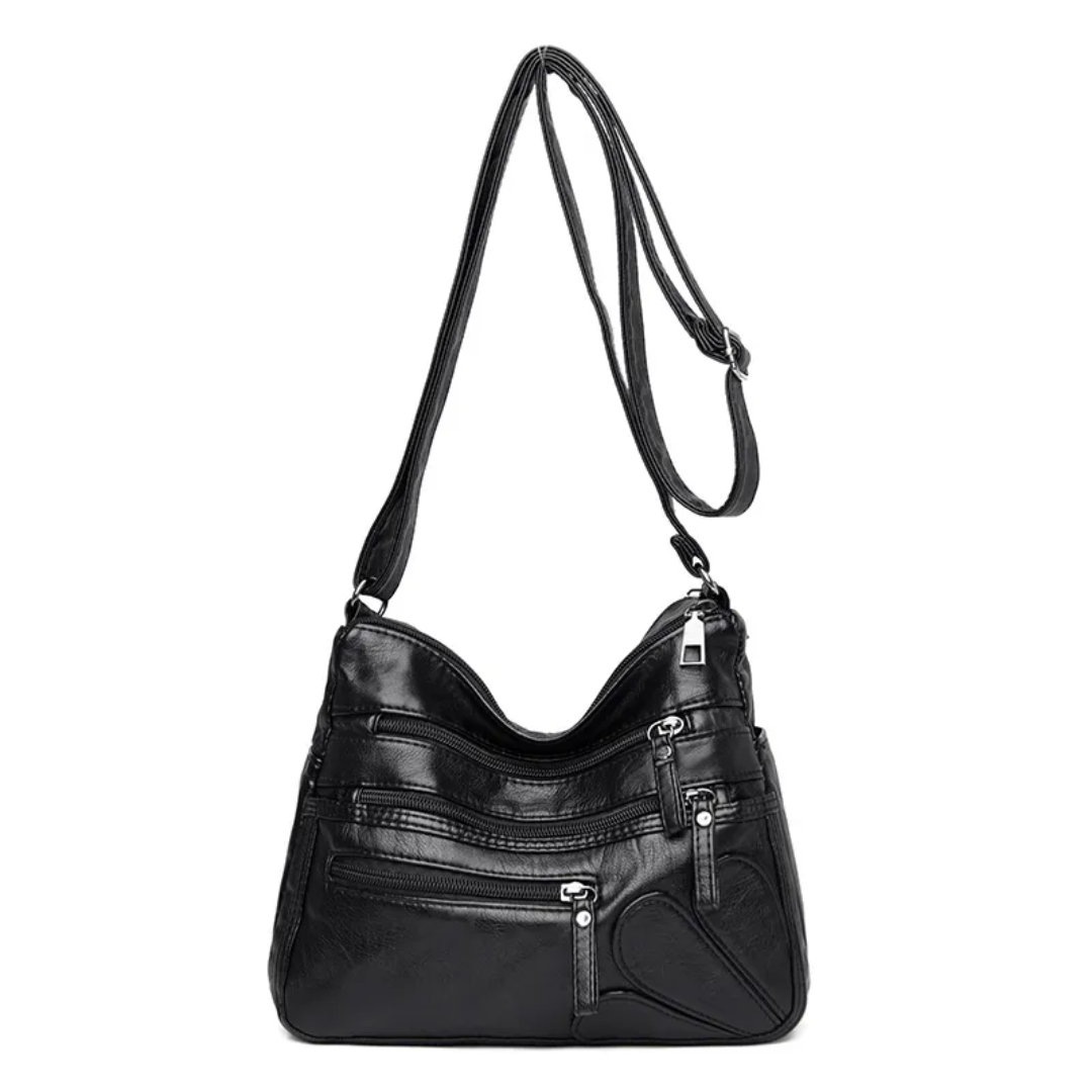 Elena Messenger Tas – Vintage Schoudertas met Meerdere Vakken
