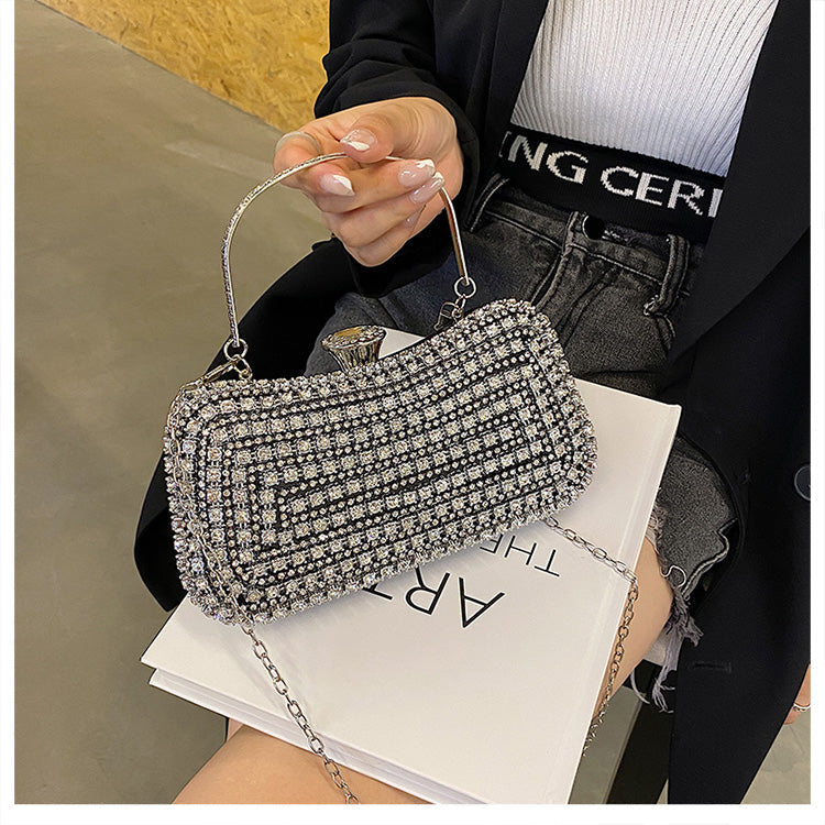 Crystal Clutch - Elegant Evening Bag with Geometric Pattern | Perfect for Party and Formal Occasions