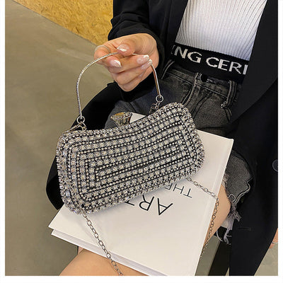 Crystal Clutch - Elegant Evening Bag with Geometric Pattern | Perfect for Party and Formal Occasions