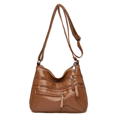 Elena Messenger Tas – Vintage Schoudertas met Meerdere Vakken