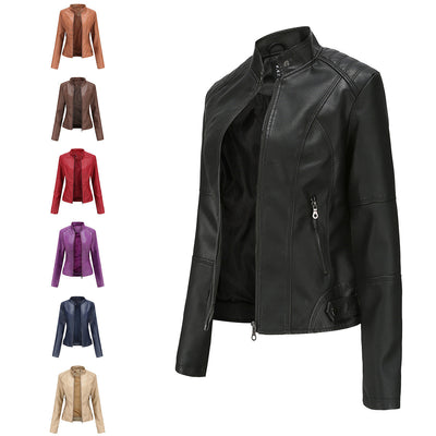 Sloan | Leren Dames Bikerjack – Tijdloze Cool Met Een Vrouwelijke Edge