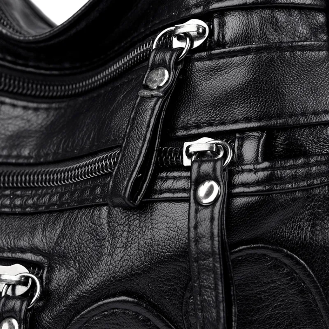 Elena Messenger Tas – Vintage Schoudertas met Meerdere Vakken