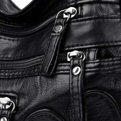 Elena Messenger Tas – Vintage Schoudertas met Meerdere Vakken