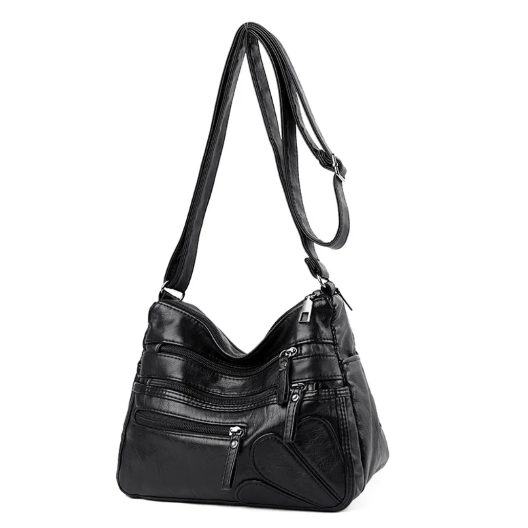 Elena Messenger Tas – Vintage Schoudertas met Meerdere Vakken