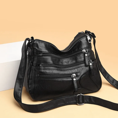 Elena Messenger Tas – Vintage Schoudertas met Meerdere Vakken