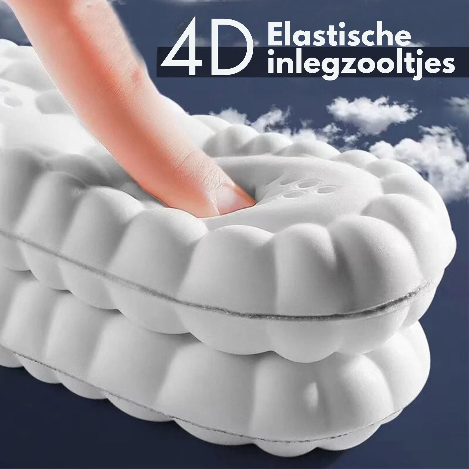 Cloudzool 4D Orthopedische Inlegzolen – Schokdemping en Ondersteuning bij Hielspoor, Platvoeten en Voetpijn