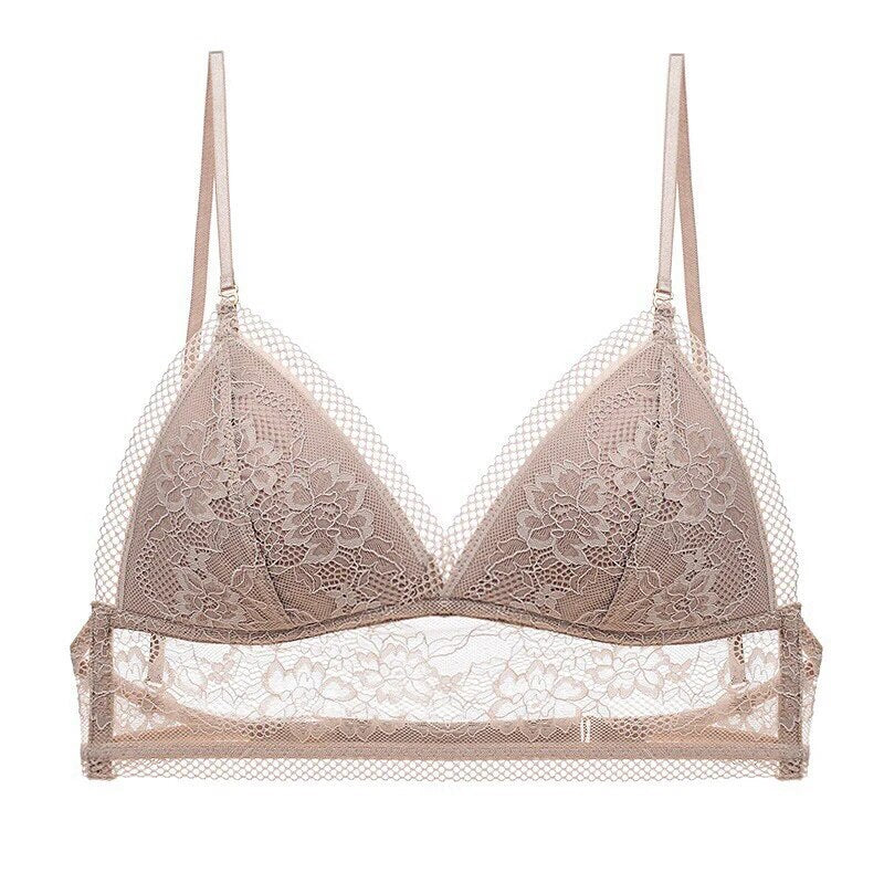 Mesh Kanten BH – Elegante Beha met Lage Rug en Transparante Details