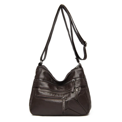 Elena Messenger Tas – Vintage Schoudertas met Meerdere Vakken