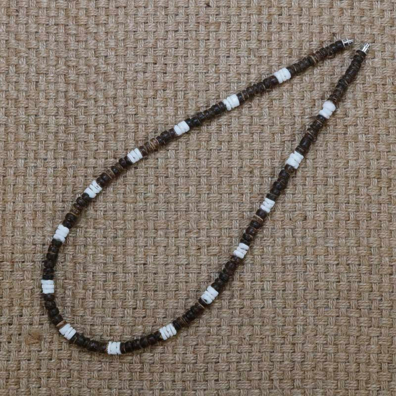 Men's Tribal Ethnic Coconut Shell Necklace - Natural and Authentic Style