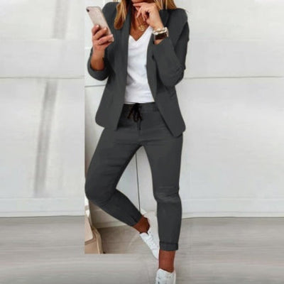 Elara | Dames Blazer & Broek Set – Chic, Tijdloos & Veelzijdig
