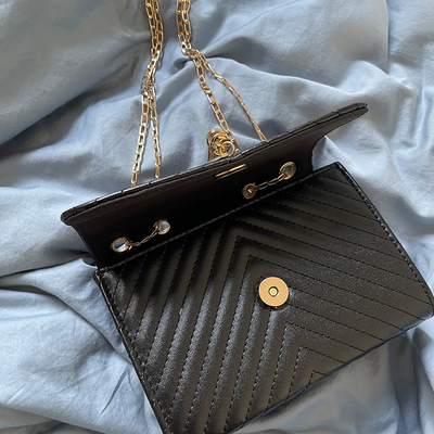 Liora Clutch – Elegant Handbag with Gold Accents
