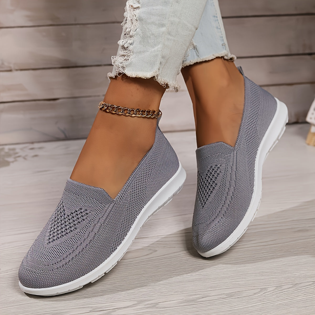 Iva Dames Instappers – Comfortabele Ademende Slip-On Zomerschoenen