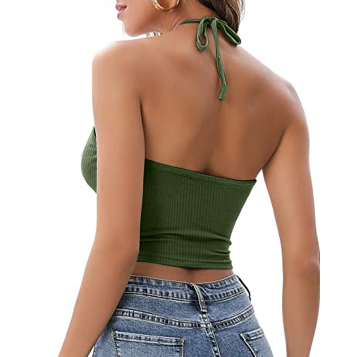 Haut caraco dos nu d'été pour femme – Haut sexy ajouré