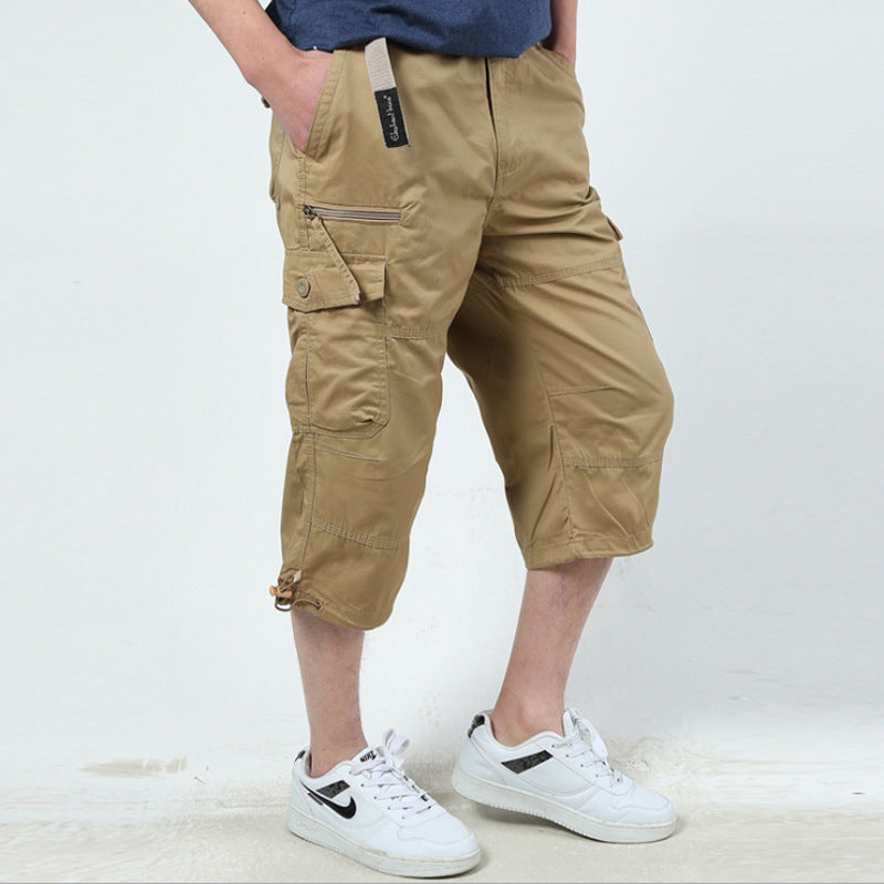 Men's Summer Cropped Pants - Loose Shorts for Comfort and Style