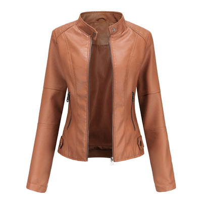 Sloan | Leren Dames Bikerjack – Tijdloze Cool Met Een Vrouwelijke Edge