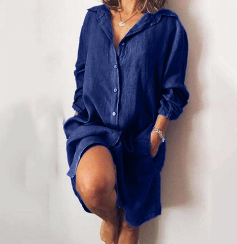 SOPHIE | Oversized Dames Shirtjurk – Casual met Knoopsluiting
