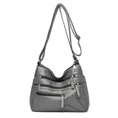 Elena Messenger Tas – Vintage Schoudertas met Meerdere Vakken
