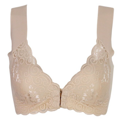 Soutien-gorge push-up pour femme - Détails en dentelle - Coupe confortable avec boucle invisible