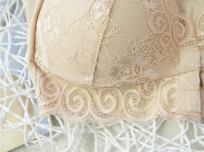 Soutien-gorge push-up pour femme - Détails en dentelle - Coupe confortable avec boucle invisible
