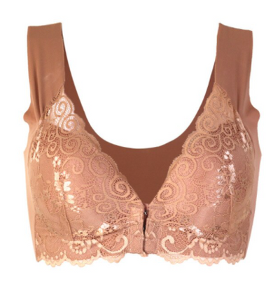 Soutien-gorge push-up pour femme - Détails en dentelle - Coupe confortable avec boucle invisible