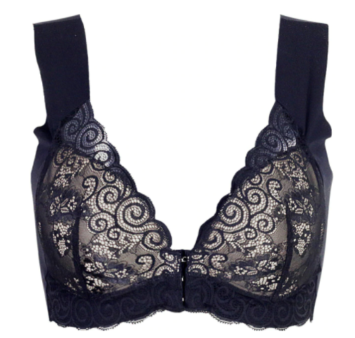Soutien-gorge push-up pour femme - Détails en dentelle - Coupe confortable avec boucle invisible