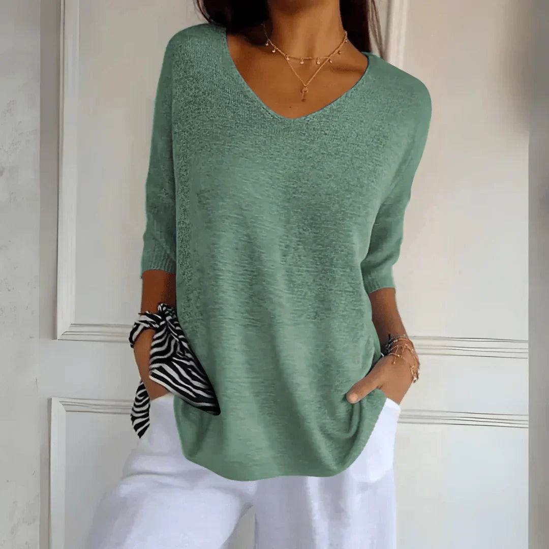 Julia – Comfortabele en Stijlvolle Relaxte Top voor Dames