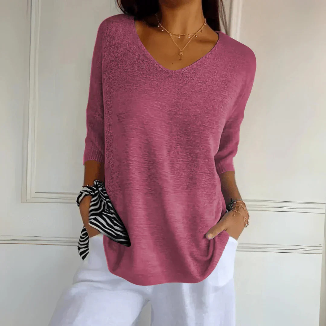Julia – Comfortabele en Stijlvolle Relaxte Top voor Dames