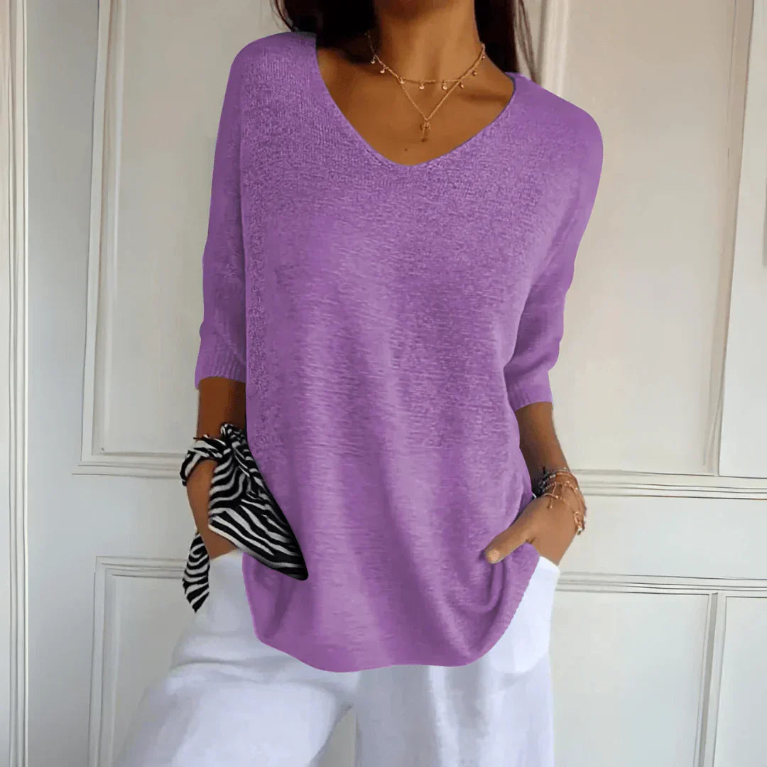 Julia – Comfortabele en Stijlvolle Relaxte Top voor Dames