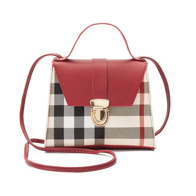 Checked Leather Handbag for Women | Large Crossbody Bag from the Essential Collection