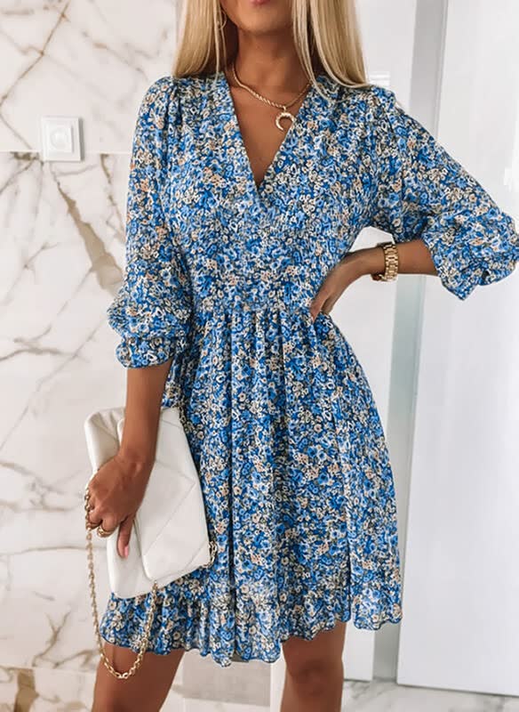 Elegant Floral Mini Dress – Light and Stylish