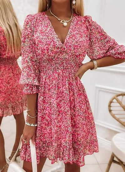 Elegant Floral Mini Dress – Light and Stylish