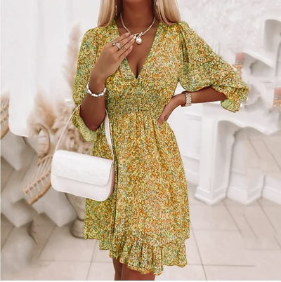Elegant Floral Mini Dress – Light and Stylish