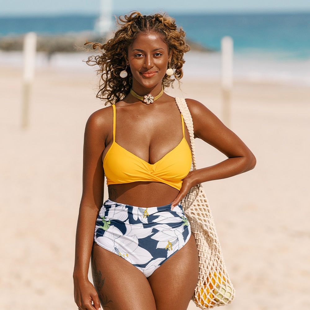 Solena High Waist Bikini – Comfortabel en Flatterend | Ideaal voor Strand of Zwembad