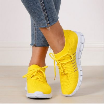 Dames Zomer Sneakers – Comfortabele Platte Wandelschoenen met Schokdemping